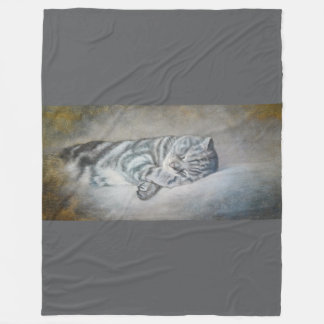 Sweet Dreams of a British Shorthair Fleece Blanket
