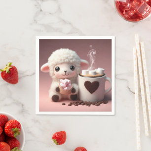 Sweet Dreams of Cocoa And a lamb Napkins
