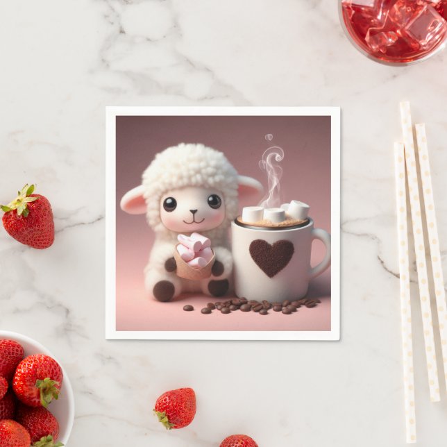 Sweet Dreams of Cocoa And a lamb Napkins (Insitu)