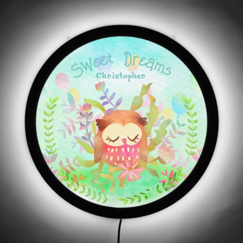Sweet Dreams Owl LED Sign