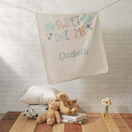  Sweet Dreams Personalized Baby Blanket