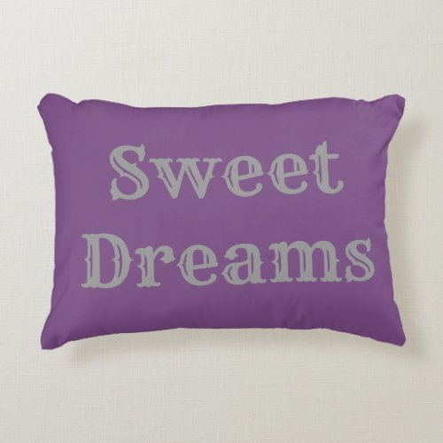 Sweet Dreams Pillow _ Purple  Gray