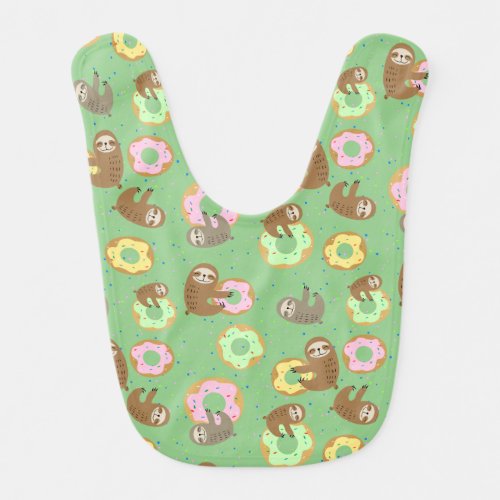 Sweet Dreams Sloths Baby Bib