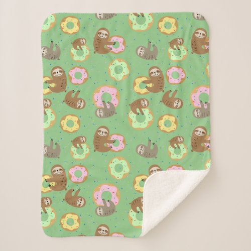 Sweet Dreams Sloths Sherpa Blanket