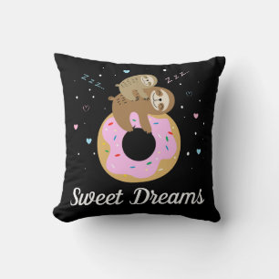 Sweet Dreams Sloths Throw Pillow