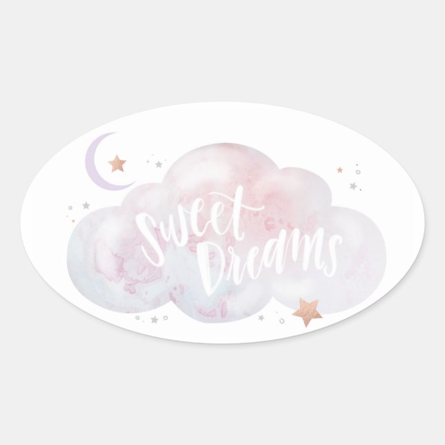 Sweet Dreams Slumber Party Favor Stickers (Front)