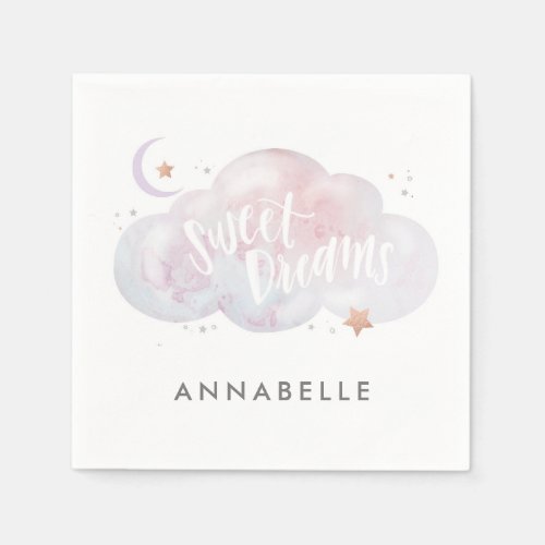 Sweet Dreams slumber Party Personalized Napkins