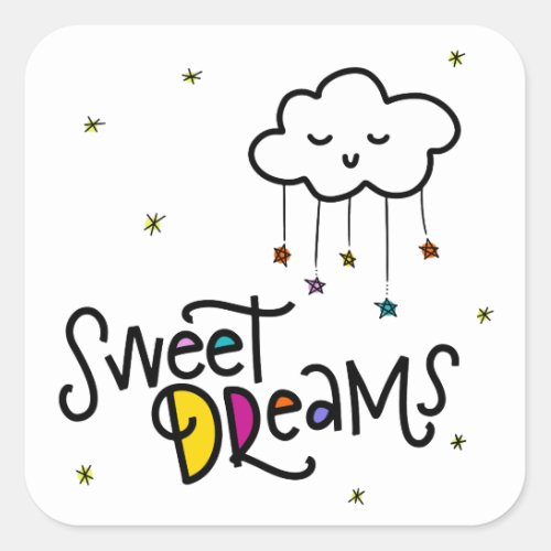 Sweet Dreams Square Sticker