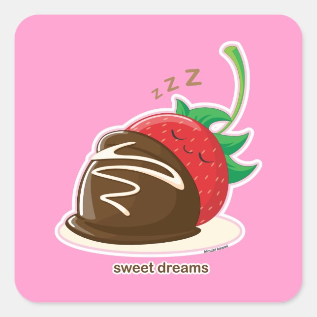 Sweet Dreams Square Sticker (Front)
