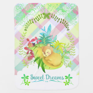 Sweet Dreams Squirrel Baby Blanket