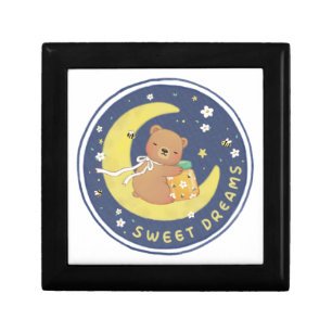 Sweet Dreams: Teddy Bear & Honey Illustration Gift Box