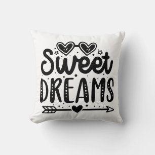 Sweet dreams throw pillow