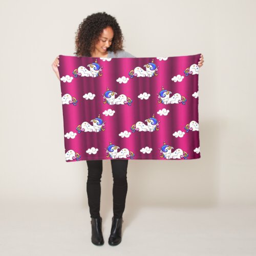 Sweet Dreams Unicorns Fleece Blanket