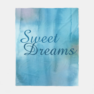 Sweet Dreams Watercolor Fleece Blanket
