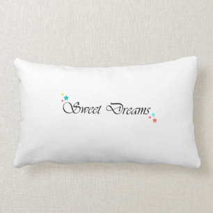Sweet Dreams White Lumbar Pillow