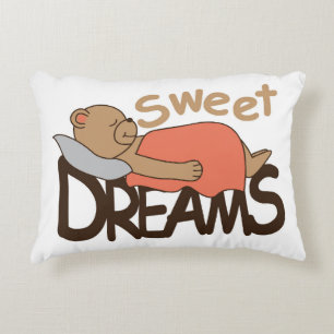Sweet dreams wish design decorative pillow