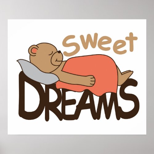 Sweet dreams wish design poster