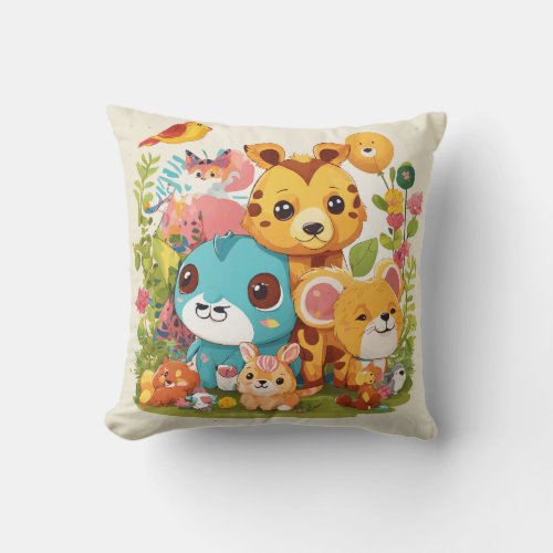 Sweet dreams with a touch of whimsy Throw Pillow