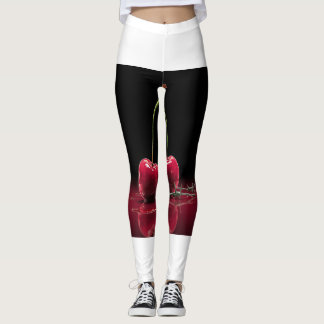 Sweet Dripping Cherry Hearts Leggings 🍒❤️