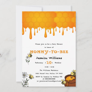 Sweet Dripping Honeycomb Mommy-to-bee Baby Shower Invitation