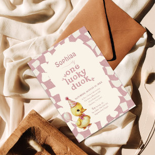 Sweet Duckling 1st Birthday Party Invitation