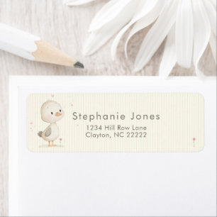 Sweet Duckling Birthday Label