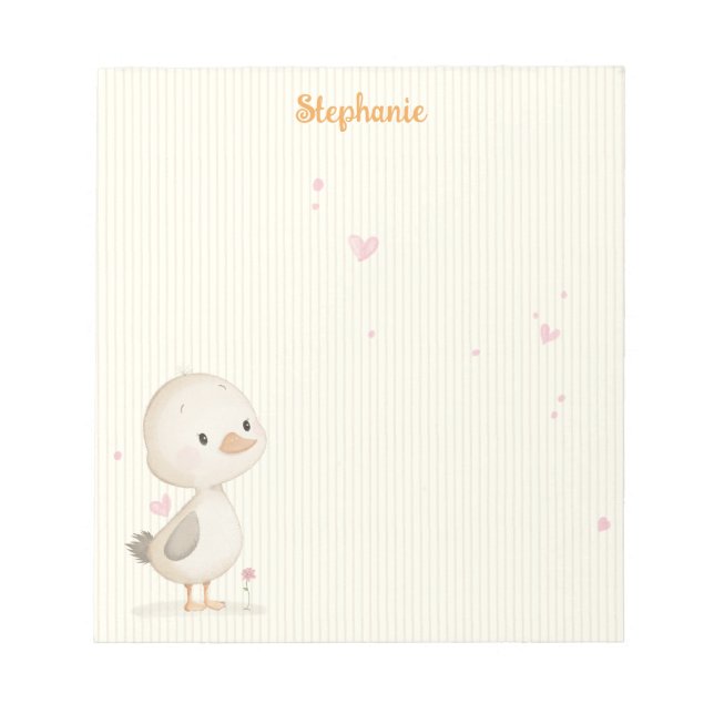 Sweet Duckling Birthday Notepad (Front)