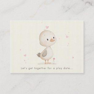 Sweet Duckling Play Date Calling Card