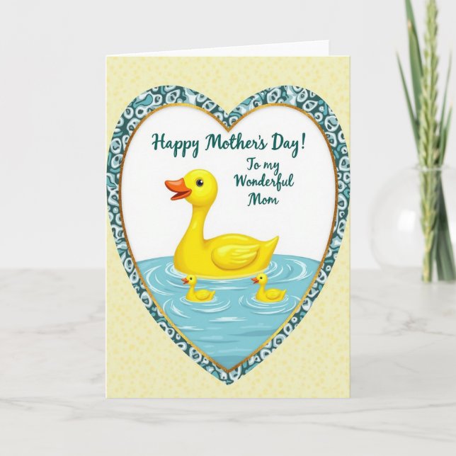 Sweet Ducklings Mothers Day Card (Front)