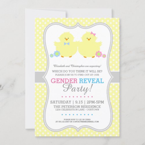 Sweet Ducky Gender Reveal Invitation