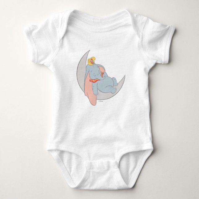 Sweet Dumbo and Timothy Sleeping Baby Bodysuit (Front)