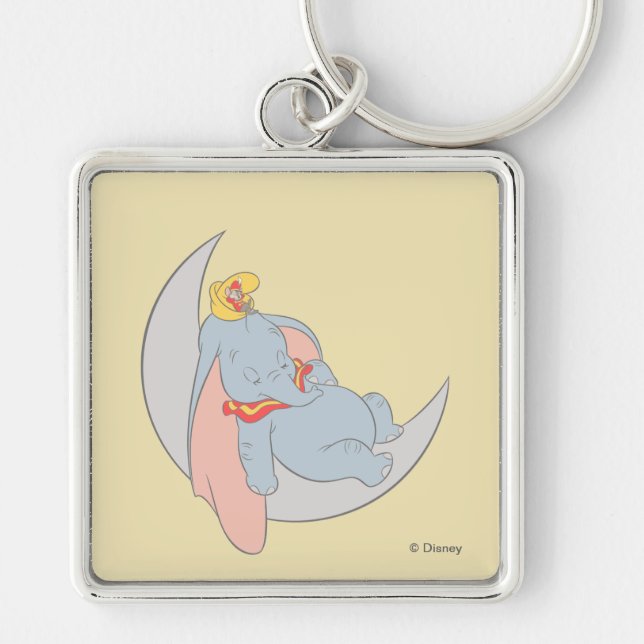 Sweet Dumbo and Timothy Sleeping Keychain (Front)