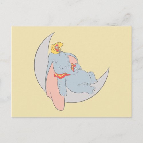 Sweet Dumbo and Timothy Sleeping Postcard