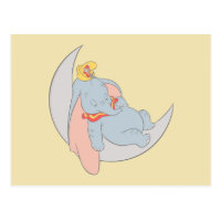 Sweet Dumbo and Timothy Sleeping Postcard