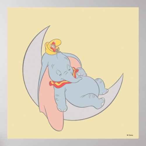 Sweet Dumbo and Timothy Sleeping Poster