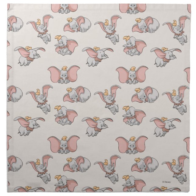 Sweet Dumbo Pattern Cloth Napkin (Front)