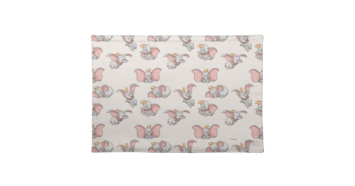 Sweet Dumbo Pattern Cloth Placemat | Zazzle