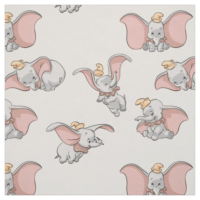 Sweet Dumbo Pattern Fabric (Swatch)