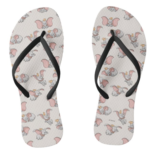 Sweet Dumbo Pattern Flip Flops (Footbed)