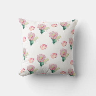Sweet Easter Baby Chick and Tulip Throw Pillow
