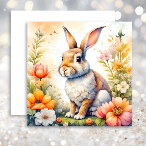 Sweet Easter Blessings Vintage Bunny Rabbit 