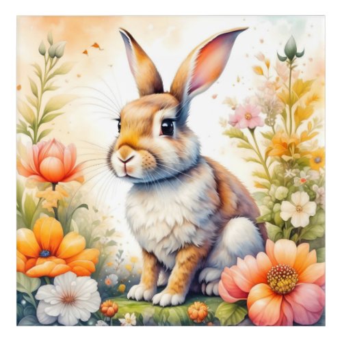 Sweet Easter Blessings Vintage Bunny Rabbit  Acrylic Print
