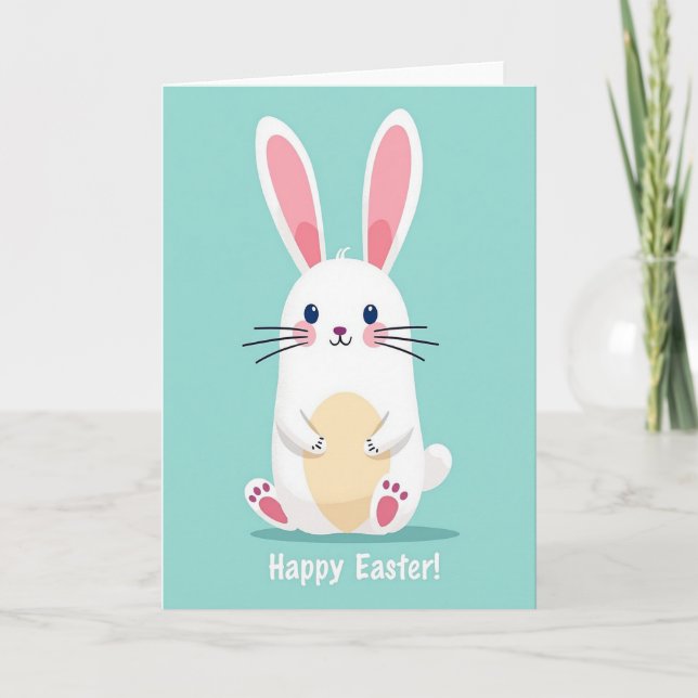 Sweet Easter Bunny Card (Front)
