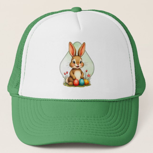 Sweet Easter Bunny – Sitting Cute Bunny - boné Trucker Hat (Front)