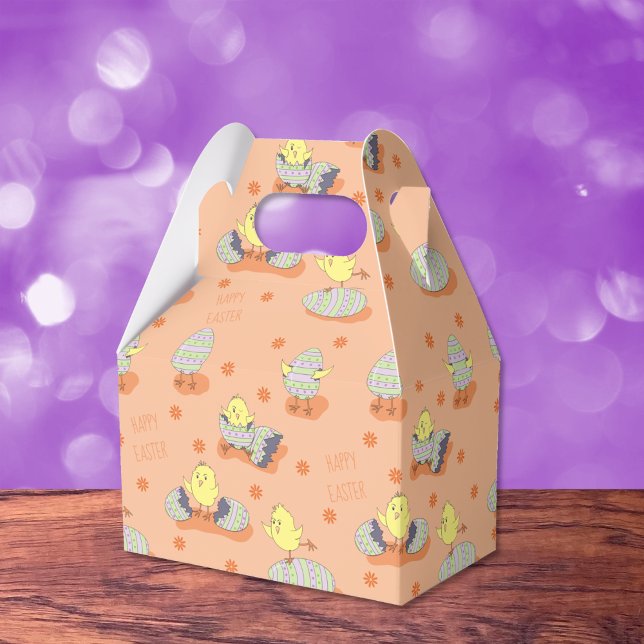 Sweet Easter Chick Orange Favor Box (Sweet Easter Chick Orange Favor Box .)
