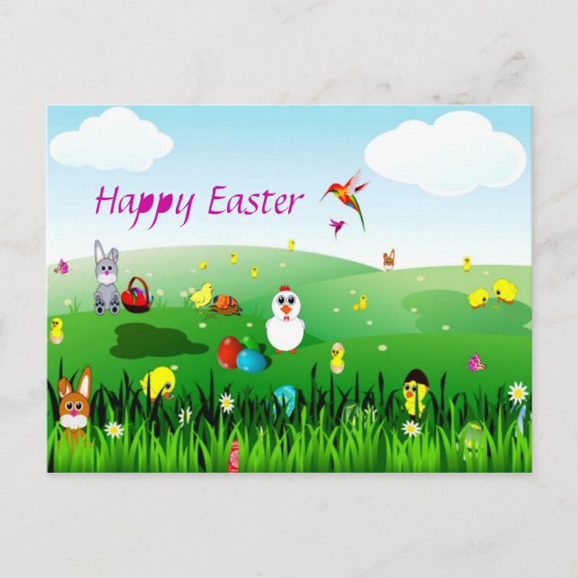 Sweet Easter Holiday Postcard (Front)