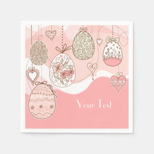 Sweet Elegance Easter Eggs Napkins (Front)