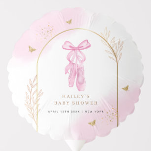 Sweet Elegant Boho Arch Ballerina Baby Shower Balloon