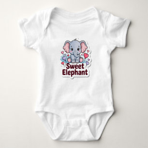 Sweet Elephant Baby Bodysuit