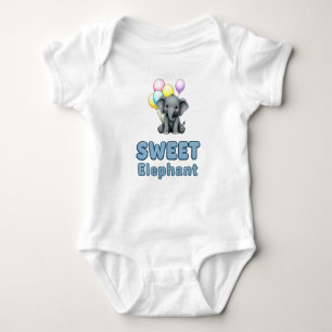 Sweet Elephant Baby Bodysuit